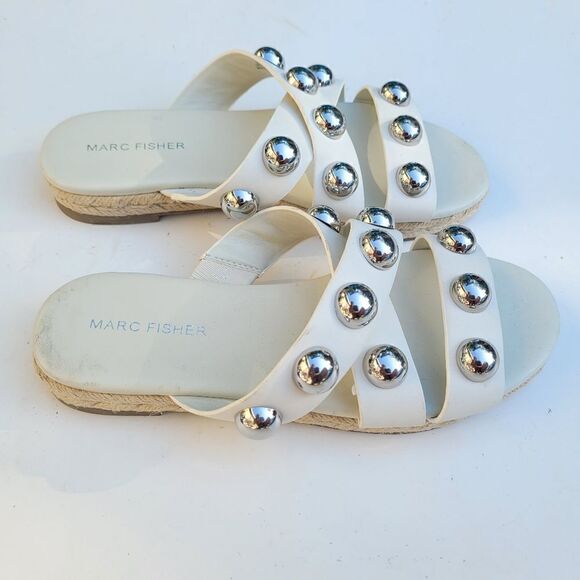 Marc Fisher Prisca Ball Studded Espadrille Sandals - Picture 3 of 6